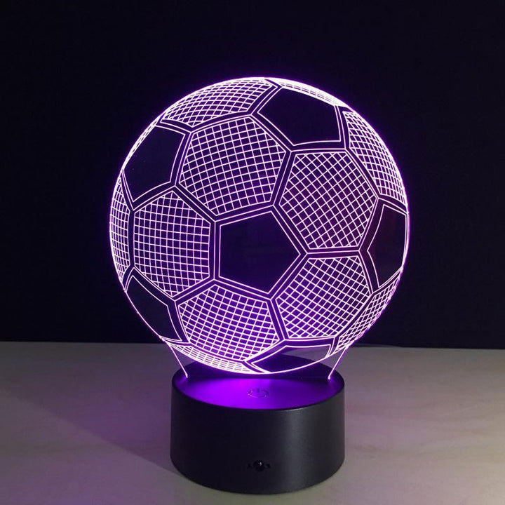 Soccer Ball - 3D Optical Lamp Night Light - carve-craftworks-llc