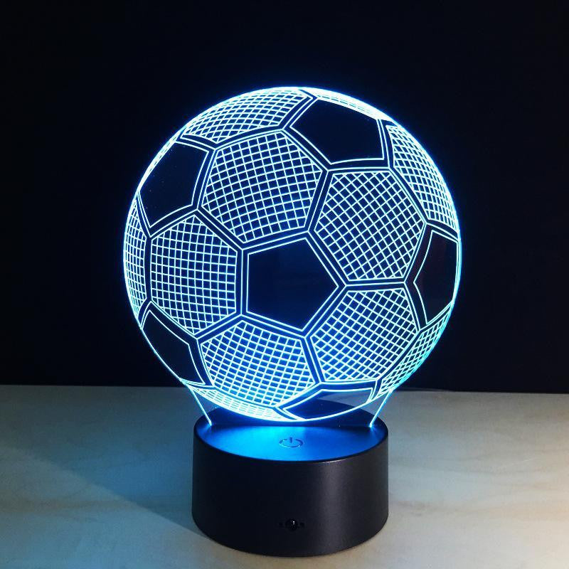 Soccer Ball - 3D Optical Lamp Night Light - carve-craftworks-llc