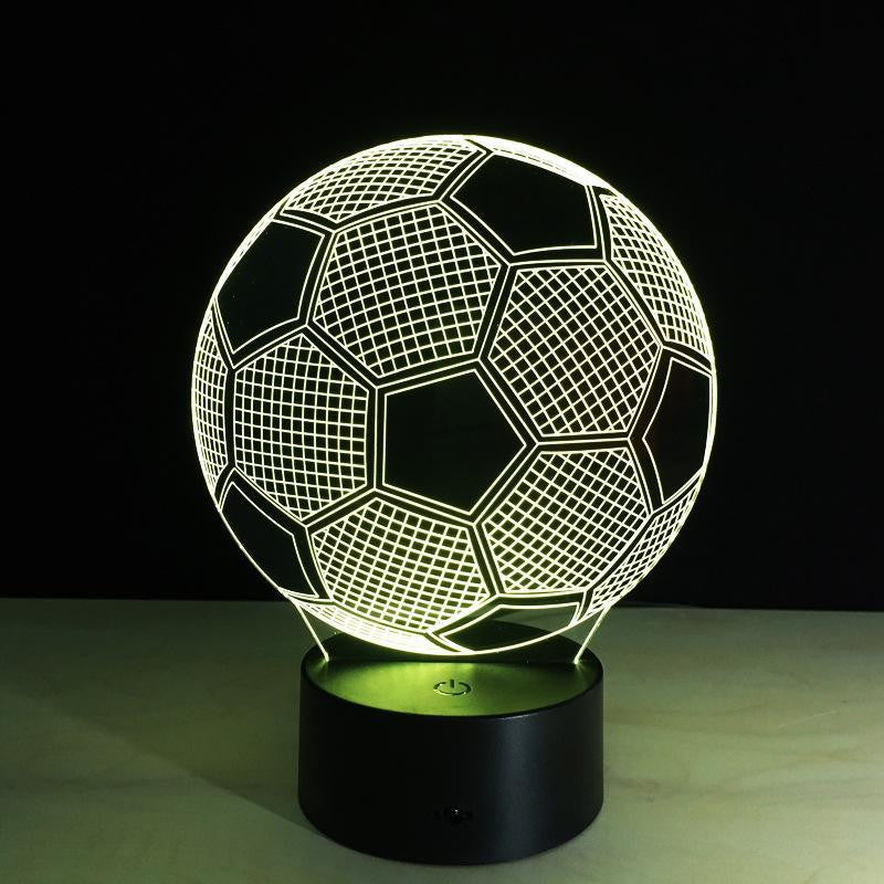 Soccer Ball - 3D Optical Lamp Night Light - carve-craftworks-llc