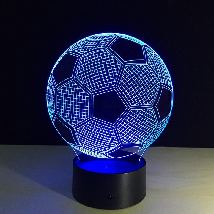 Soccer Ball - 3D Optical Lamp Night Light - carve-craftworks-llc