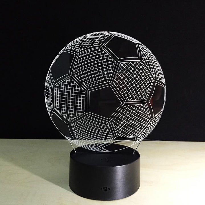 Soccer Ball - 3D Optical Lamp Night Light - carve-craftworks-llc