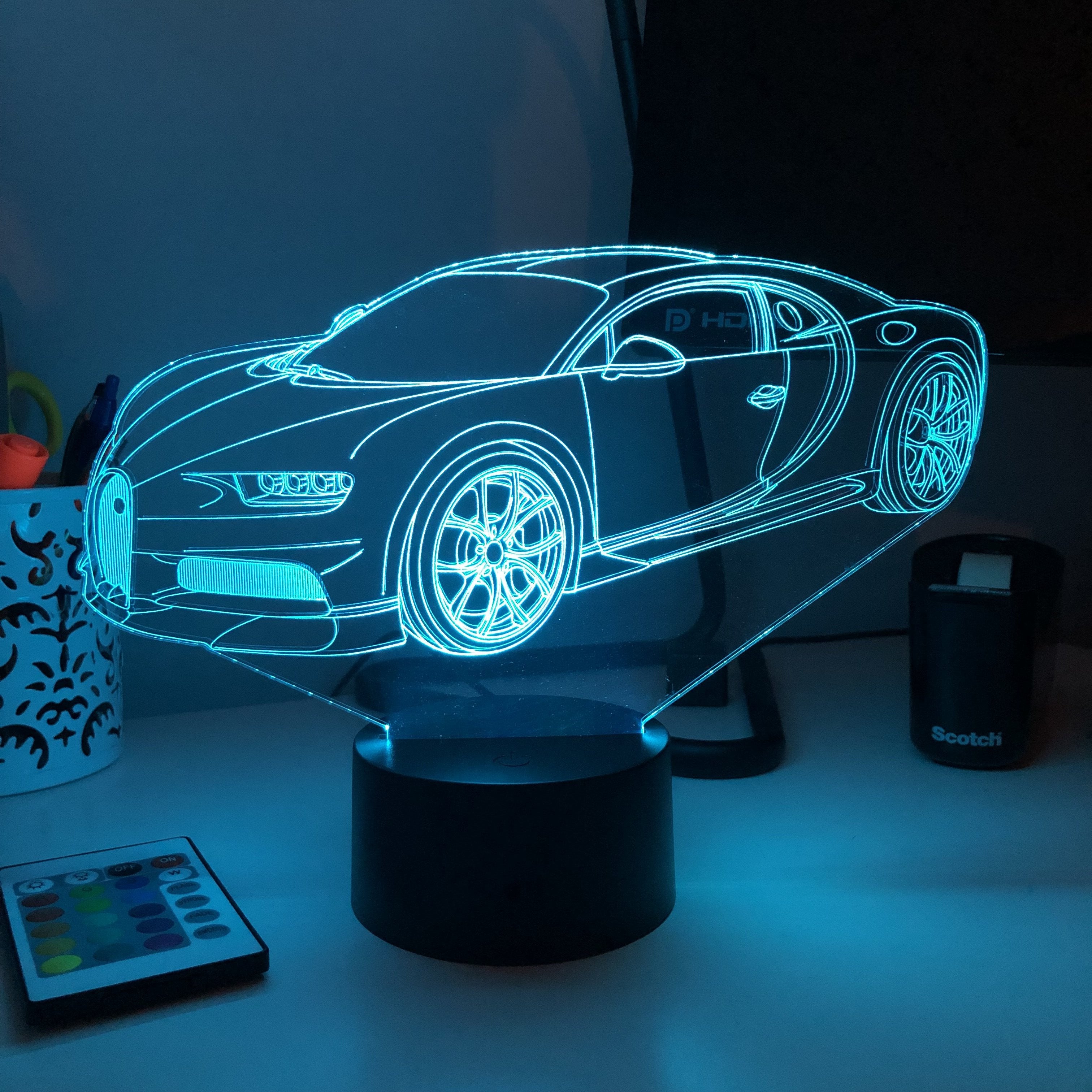 Sports Car 1 - 3D Optical Illusion Lamp