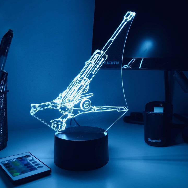M777 Howitzer  - 3D Optical Illusion Lamp - carve-craftworks-llc