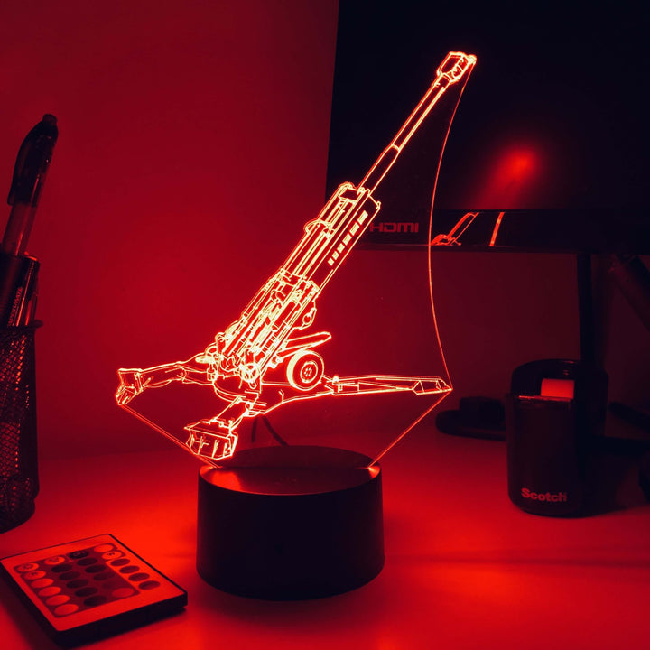 M777 Howitzer  - 3D Optical Illusion Lamp - carve-craftworks-llc