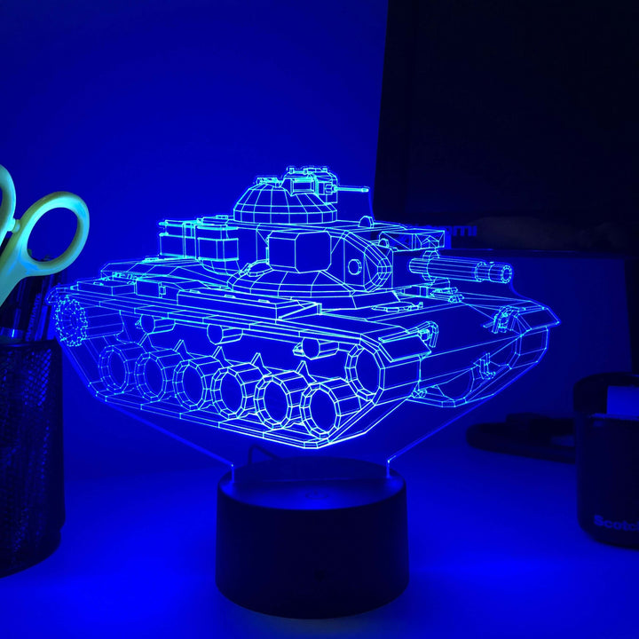 M60A2 "Starship" Patton  - 3D Optical Illusion  Lamp - carve-craftworks-llc