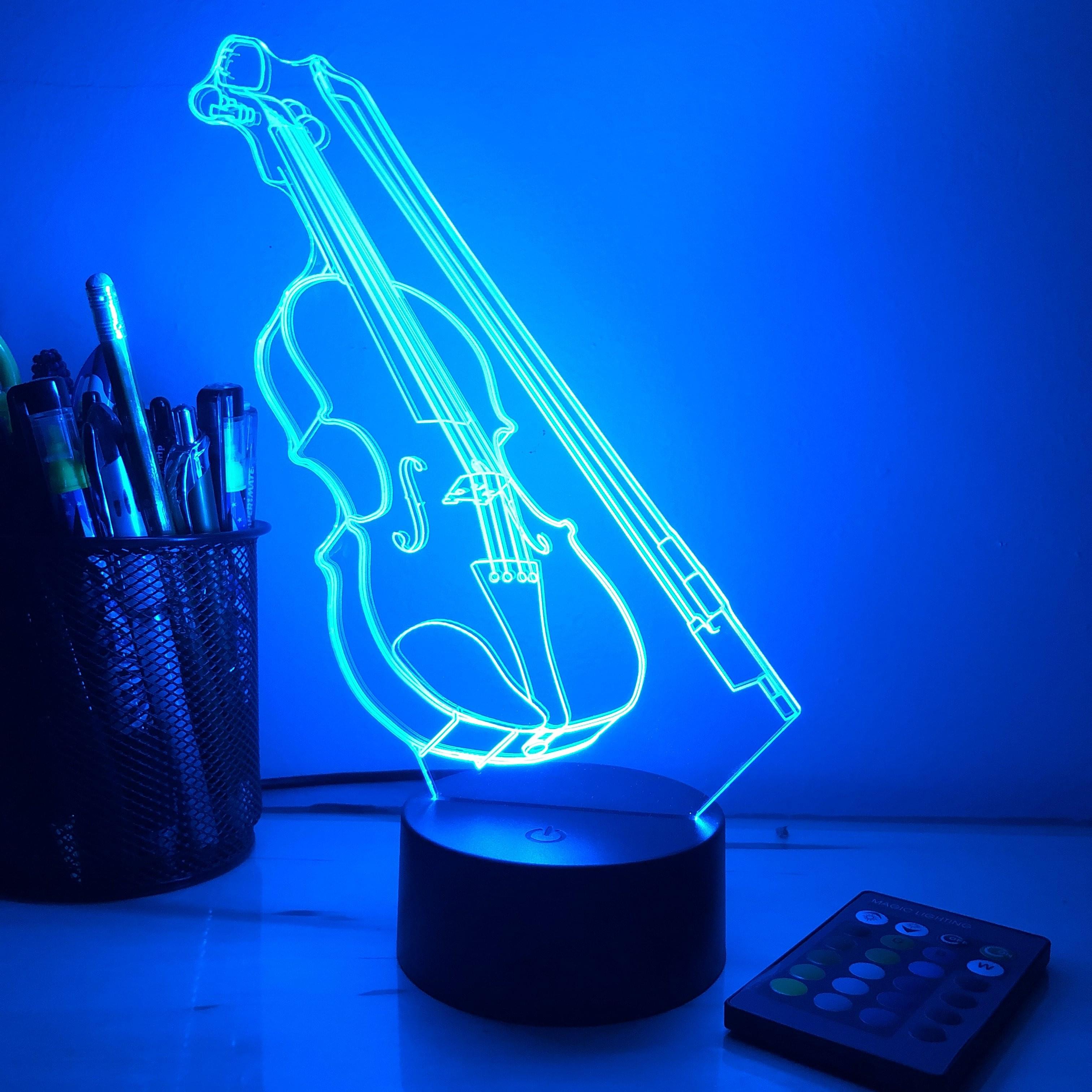 Violin Musical Instrument - 3D Optical Lamp Night Light – Carve