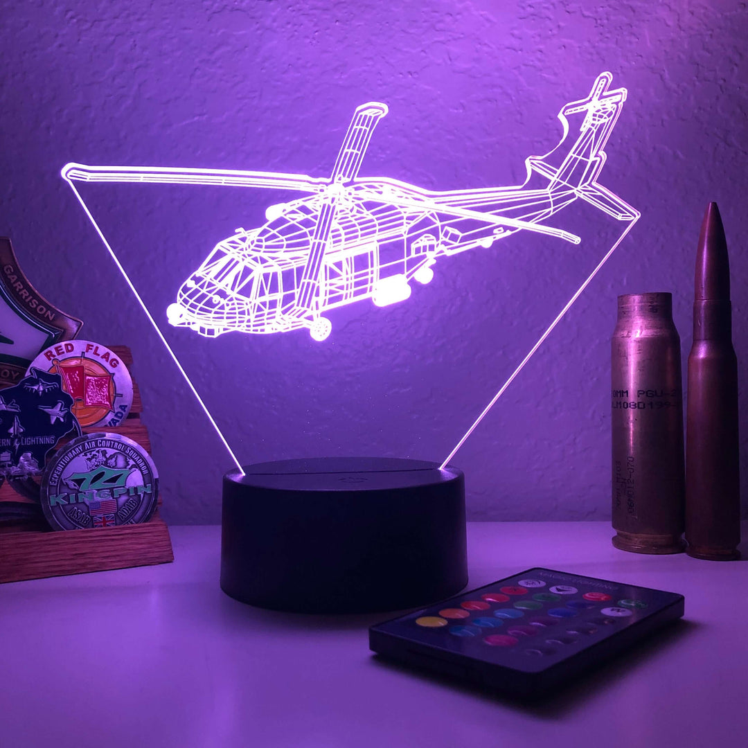 MH-60R Seahawk - 3D Optical Illusion Lamp - carve-craftworks-llc