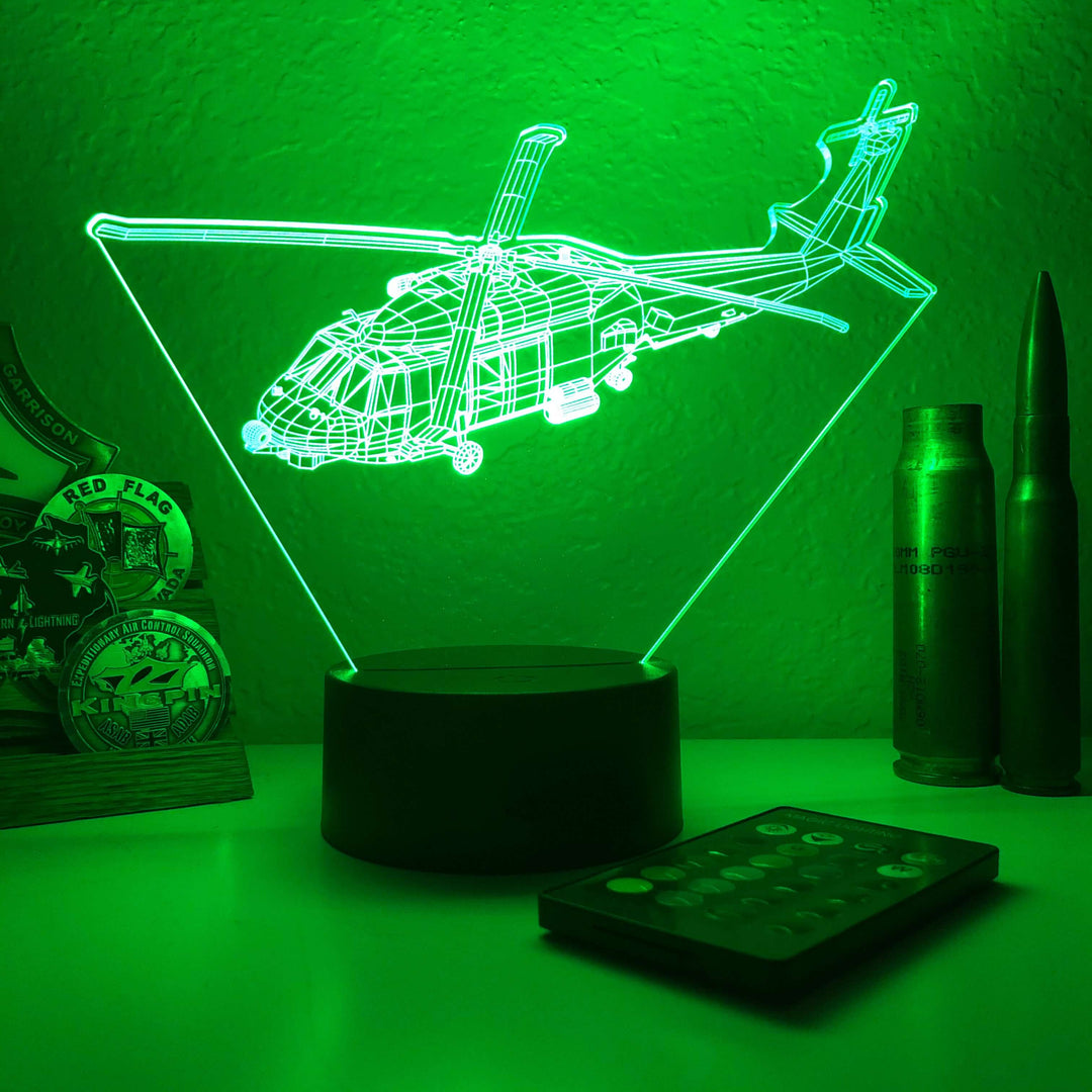 MH-60R Seahawk - 3D Optical Illusion Lamp - carve-craftworks-llc