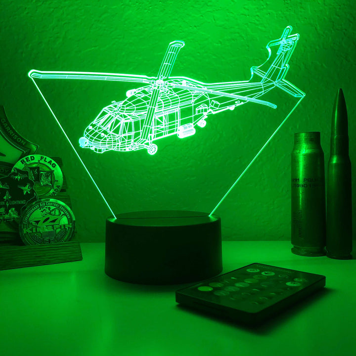 MH-60R Seahawk - 3D Optical Illusion Lamp - carve-craftworks-llc