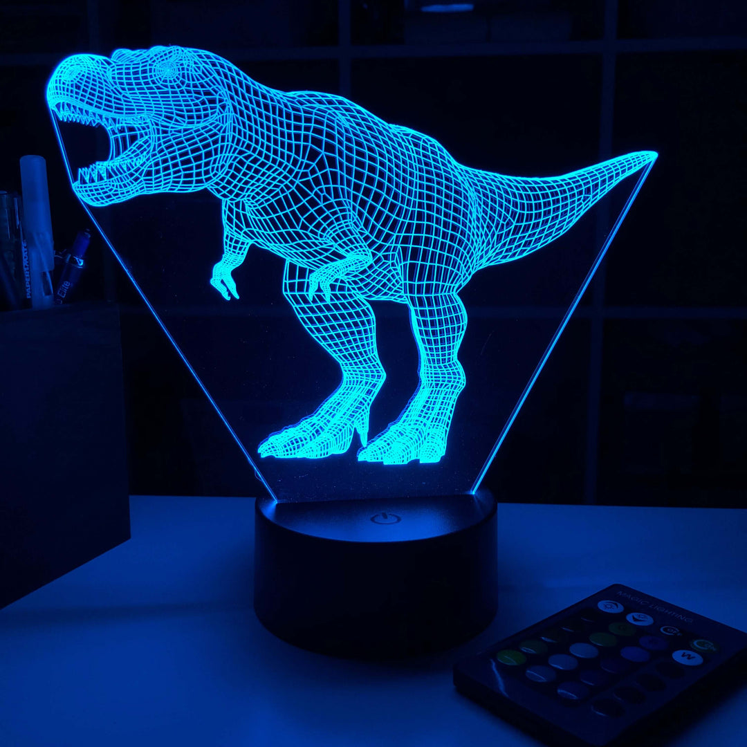 3D Illusion Dinosaur Lamp