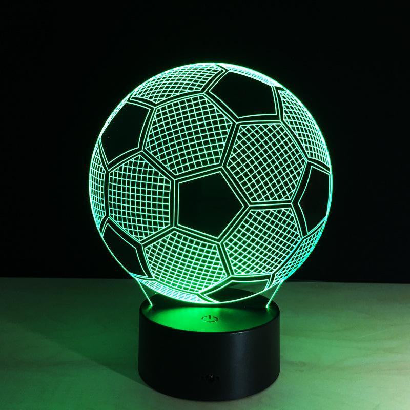 Soccer Ball 3D Optical Lamp Night Light with Remote