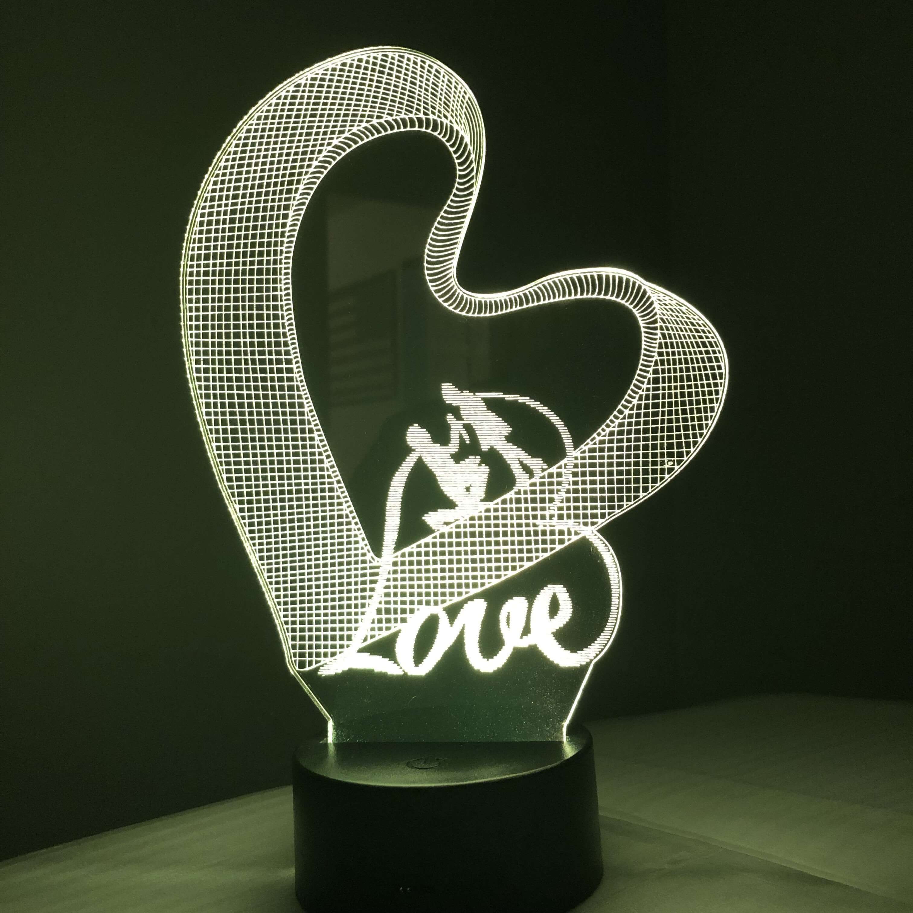 Love Proposal - 3D Optical Illusion Lamp – Carve Craftworks, LLC