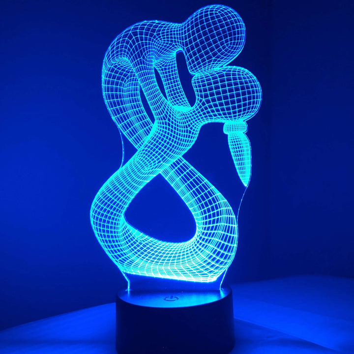 Embracing Silhouette - 3D Optical Illusion Lamp - carve-craftworks-llc