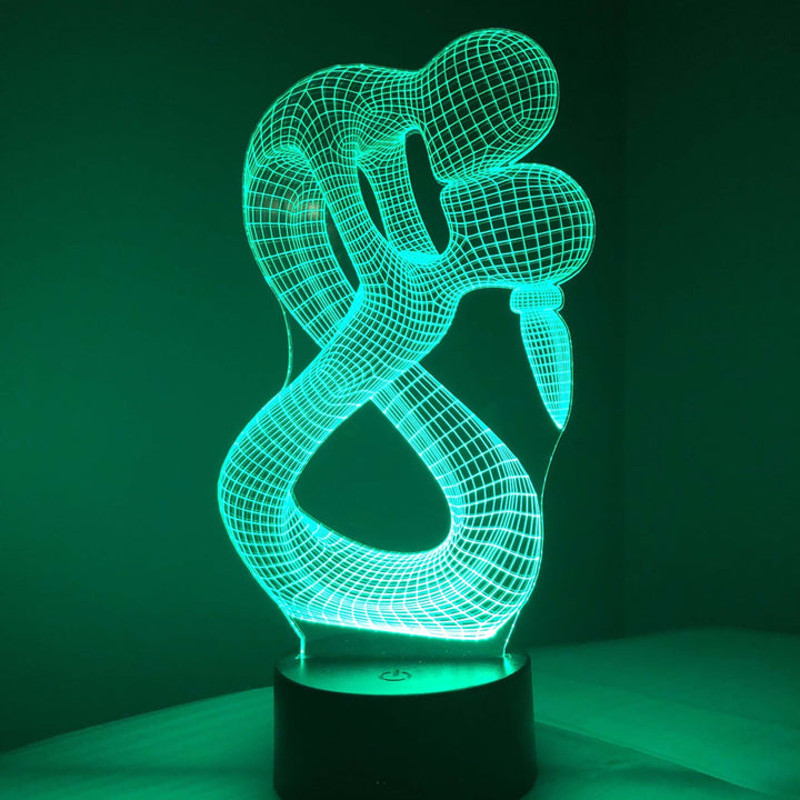 Embracing Silhouette - 3D Optical Illusion Lamp - carve-craftworks-llc