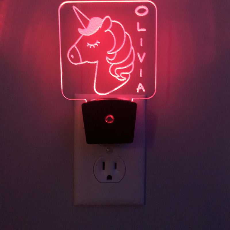 Add a name - Handcrafted Unicorn Night Light - carve-craftworks-llc