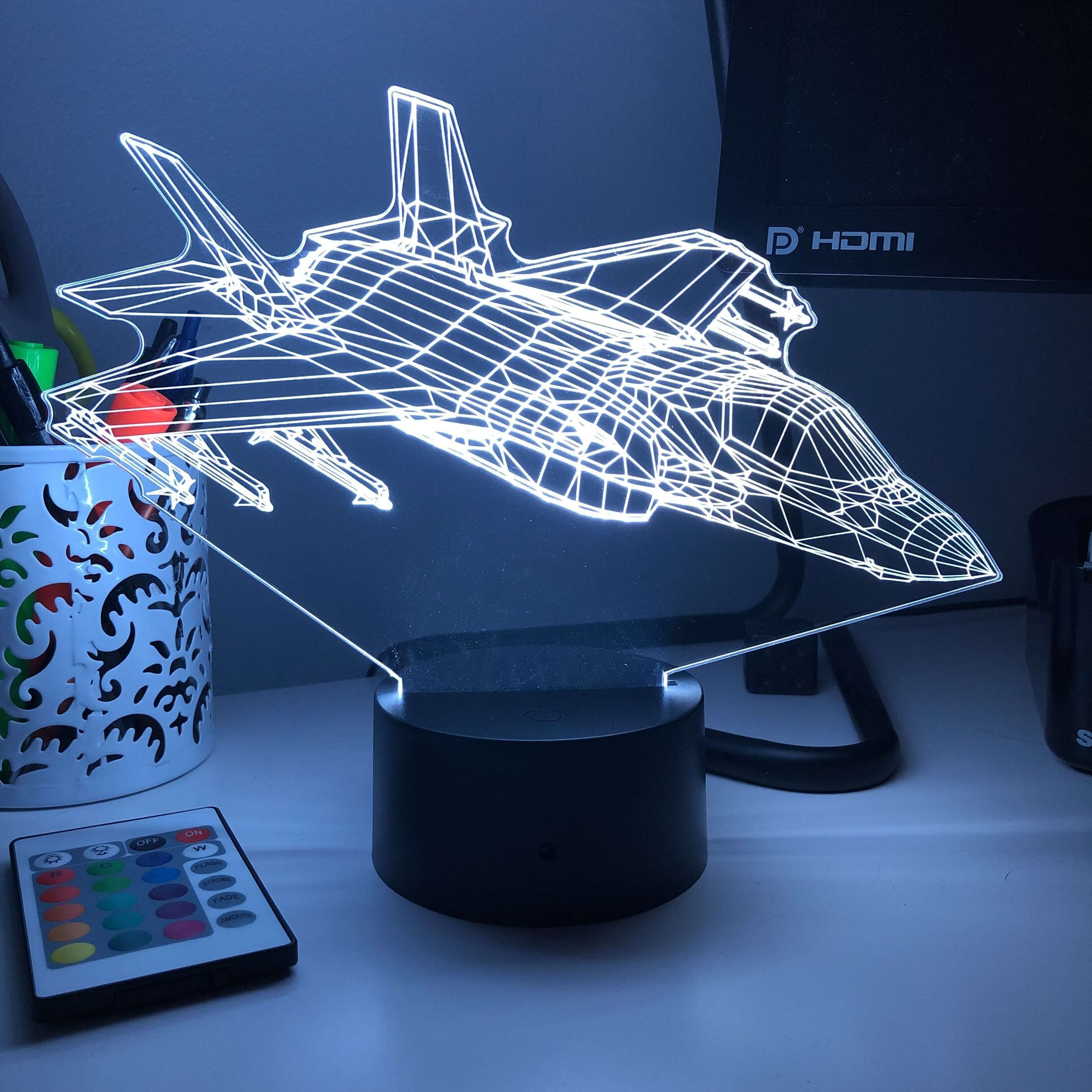 F-35 Lightning II Multi-Role Fighter Jet - 3D Optical Illusion