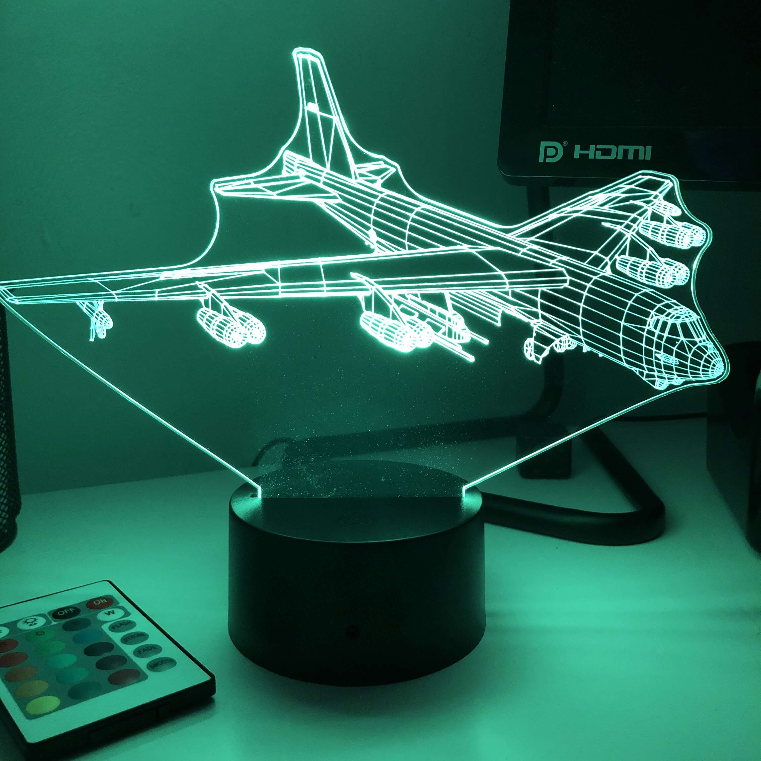B-52 Stratofortress - 3D Optical Illusion Lamp – Carve Craftworks, LLC