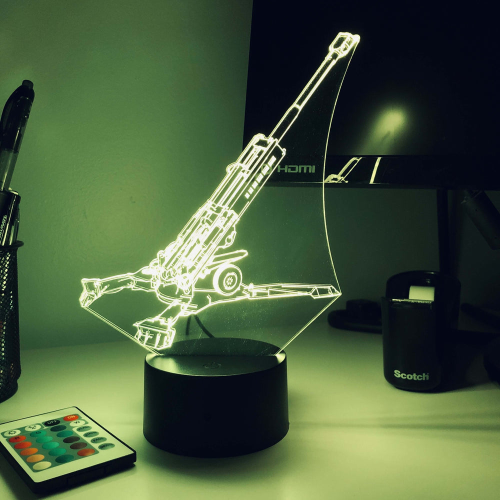 M777 Howitzer  - 3D Optical Illusion Lamp - carve-craftworks-llc