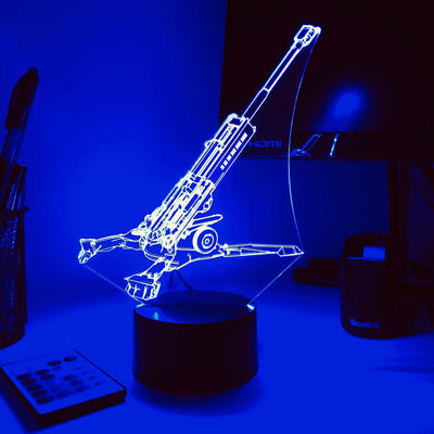 M777 Howitzer  - 3D Optical Illusion Lamp - carve-craftworks-llc