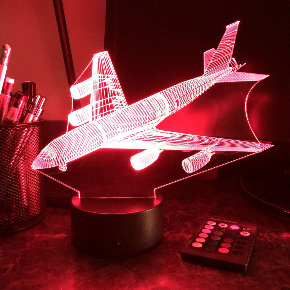 KC-135 USAF Refueling Plane - 3D Optical Illusion Lamp - carve-craftworks-llc