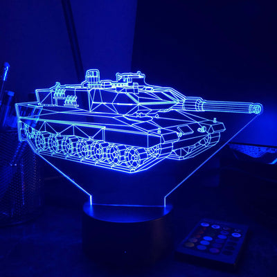 Leopard 2 Main Battle Tank  - 3D Optical Illusion Lamp - carve-craftworks-llc