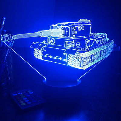 VK 45.01 German Heavy Tank  - 3D Optical Illusion Lamp - carve-craftworks-llc