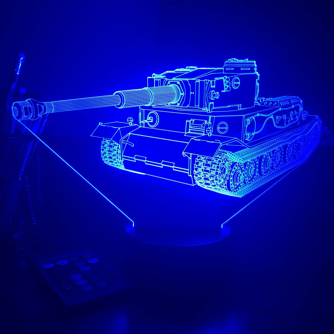 VK 45.01 German Heavy Tank  - 3D Optical Illusion Lamp - carve-craftworks-llc