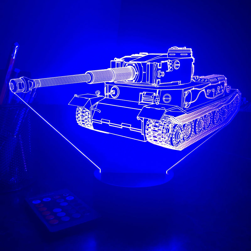 VK 45.01 German Heavy Tank  - 3D Optical Illusion Lamp - carve-craftworks-llc