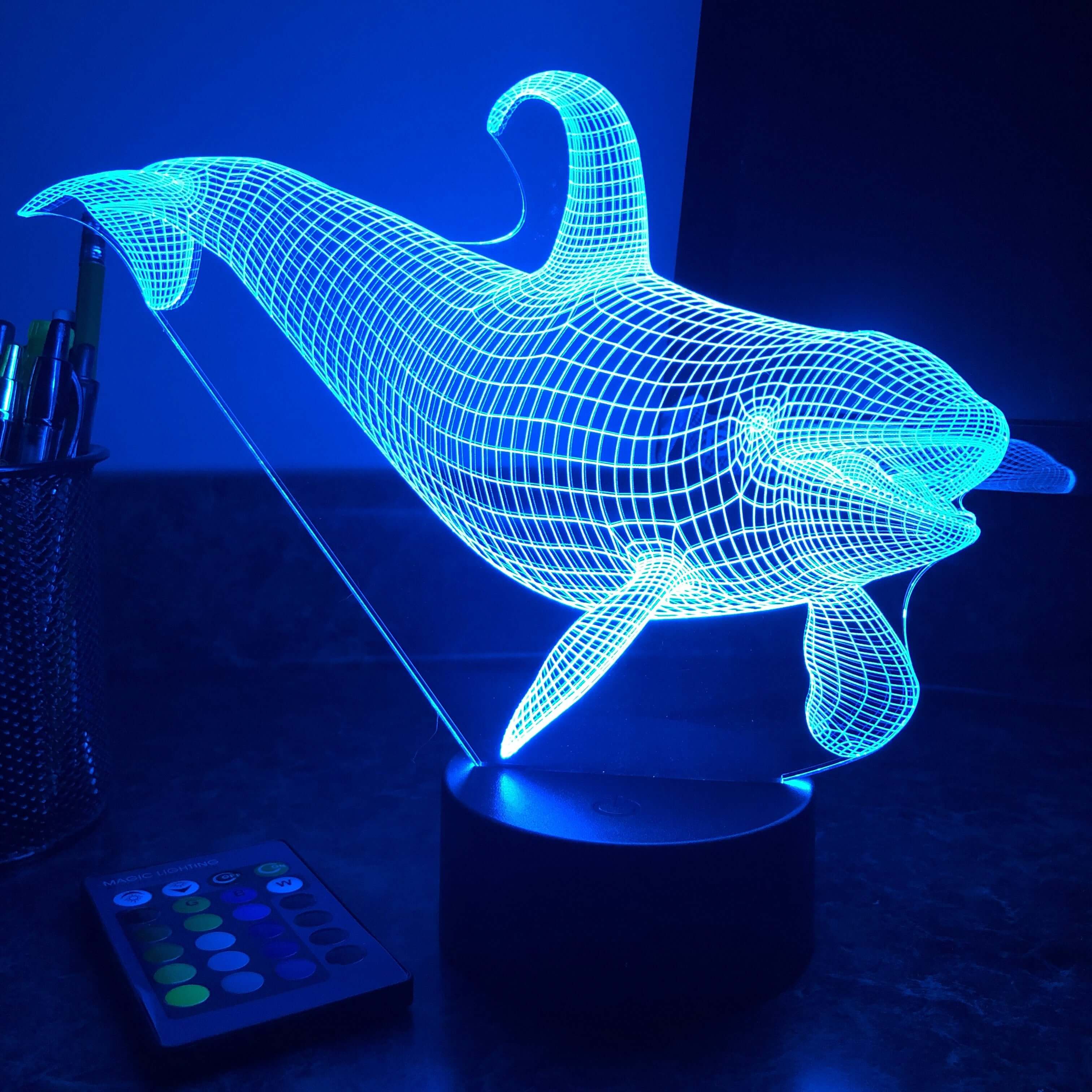 Killer Whale - Animal - 3D Optical Illusion Lamp – Carve