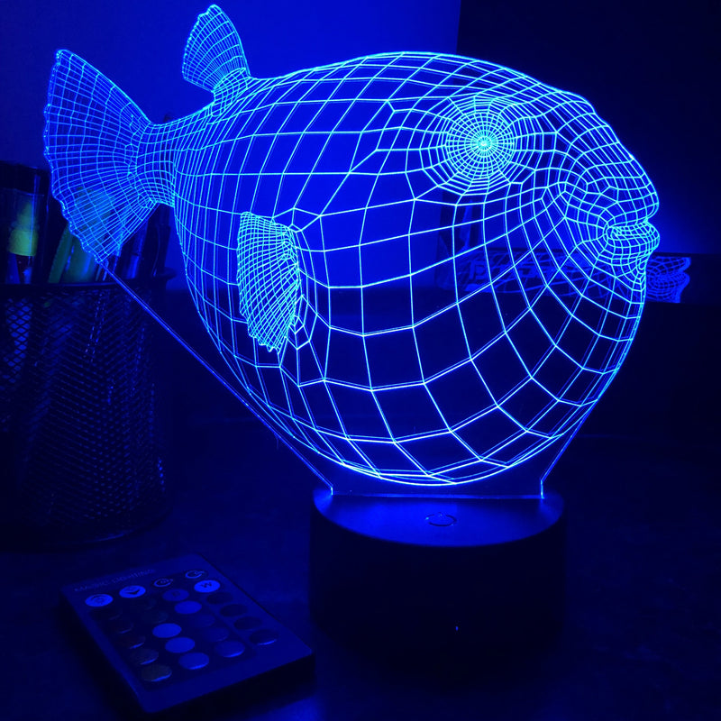 Puffer shop fish lamp
