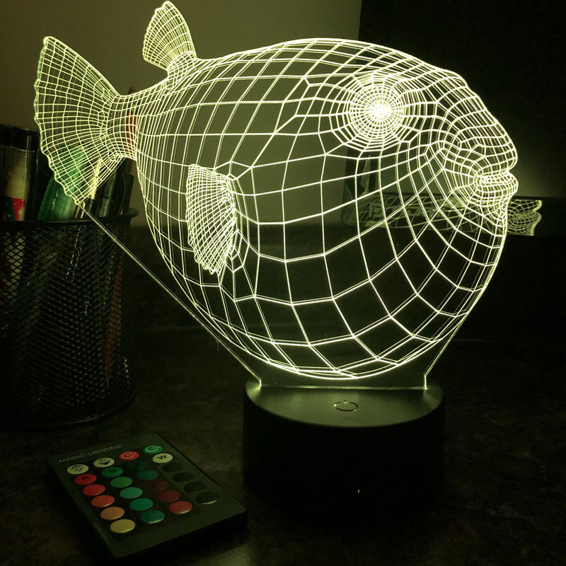 Puffer store fish lamp