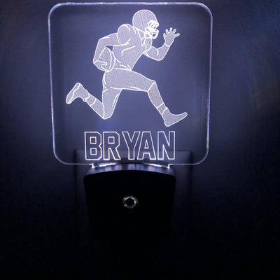 Add a name - Football Player Night Light - carve-craftworks-llc
