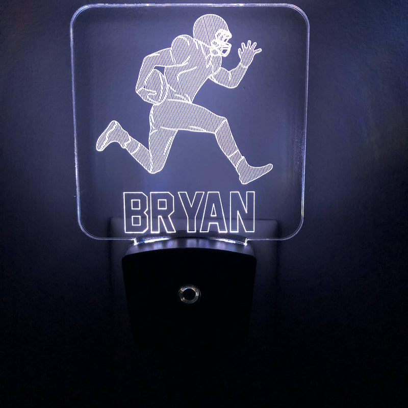 Add a name - Football Player Night Light - carve-craftworks-llc
