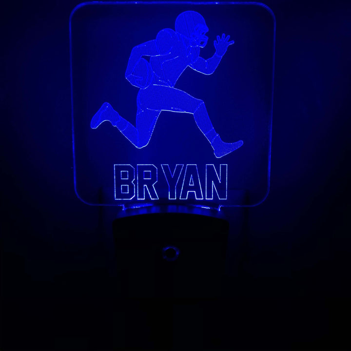 Add a name - Football Player Night Light - carve-craftworks-llc