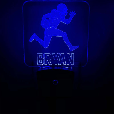 Add a name - Football Player Night Light - carve-craftworks-llc