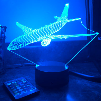 P-8 Poseidon - 3D Optical Illusion Lamp - carve-craftworks-llc