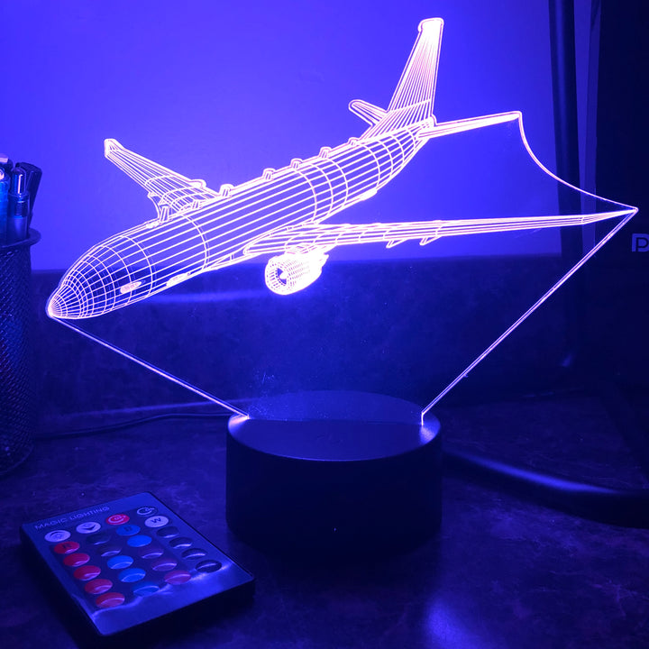 P-8 Poseidon - 3D Optical Illusion Lamp - carve-craftworks-llc