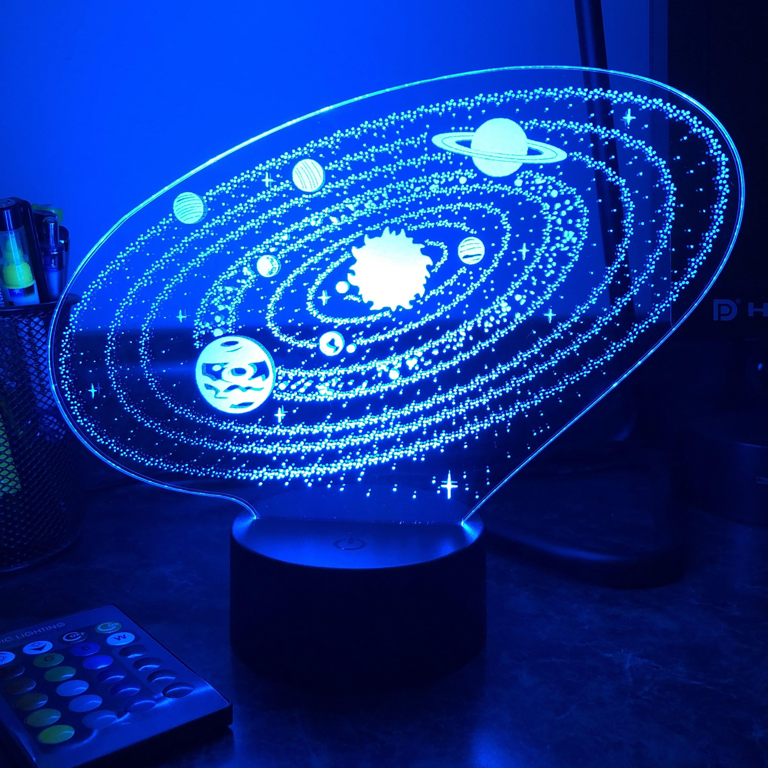 Outer Space Solar System - 3D Optical Illusion Lamp – Carve
