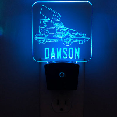 Sprint Car Personalized Night Light - carve-craftworks-llc