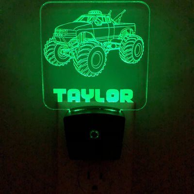 Add a name - Monster Truck Night Light - carve-craftworks-llc