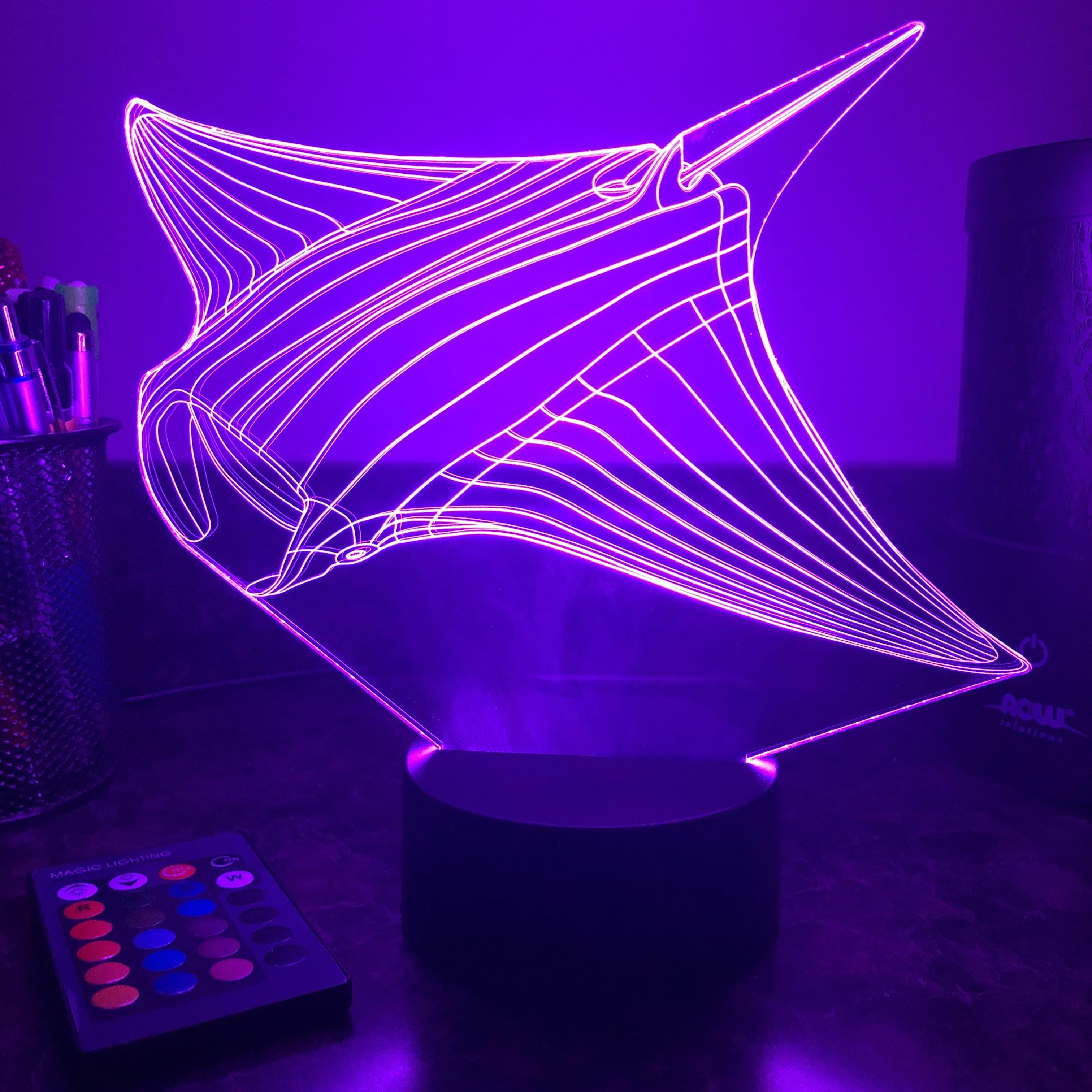 Stingray (Manta Ray) - Animal - 3D Optical Illusion Lamp