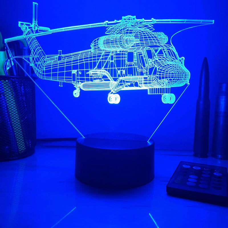 SH-2 Seasprite - 3D Optical Illusion Lamp - carve-craftworks-llc