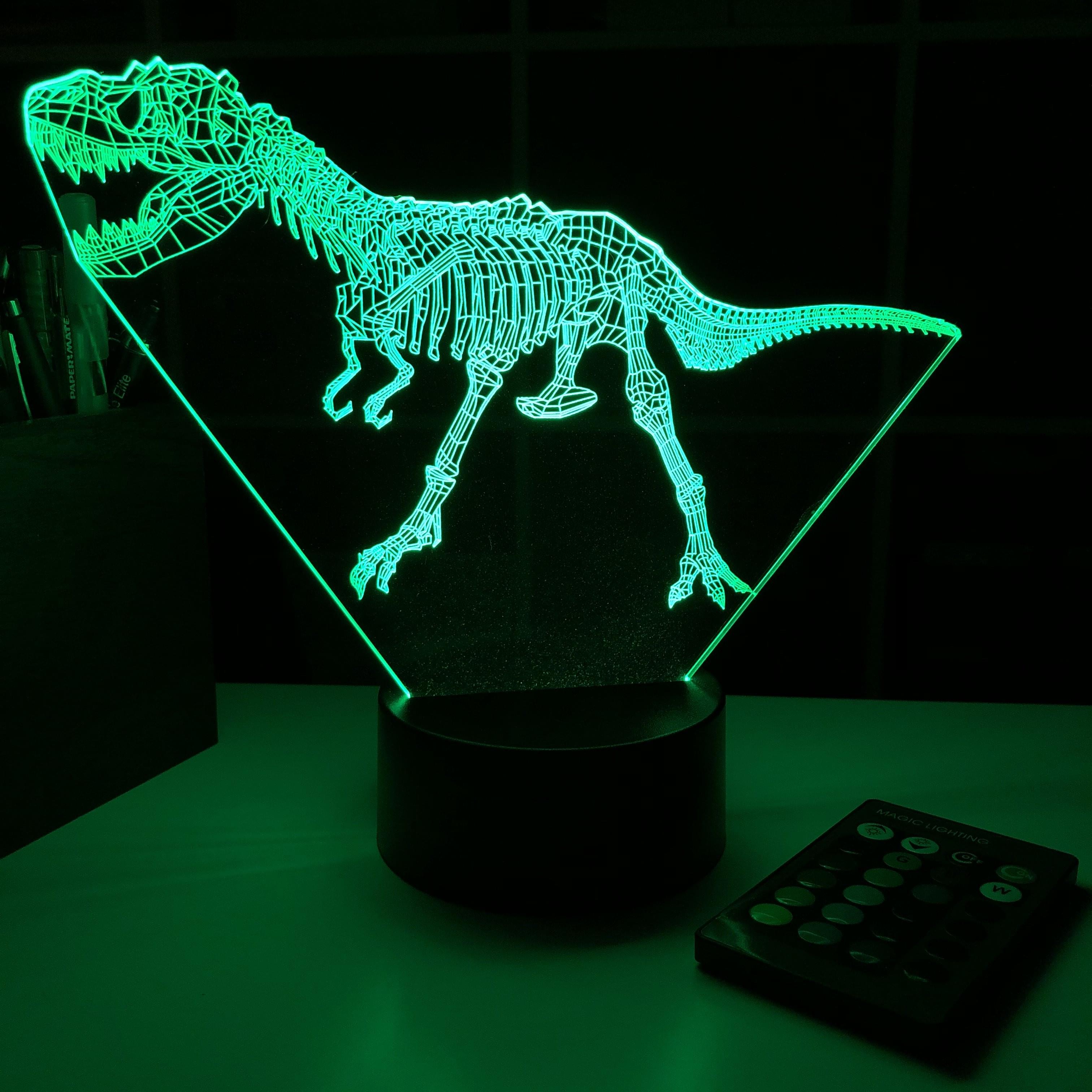 Tyrannosaurus Rex Dinosaur Bones - 3D Optical Illusion Lamp