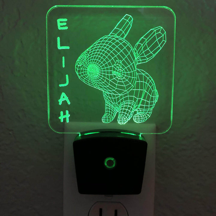 Add a name - Bunny Rabbit Night Light - carve-craftworks-llc