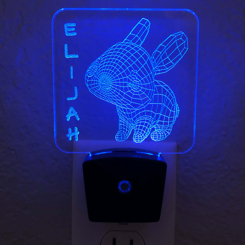 Add a name - Bunny Rabbit Night Light - carve-craftworks-llc