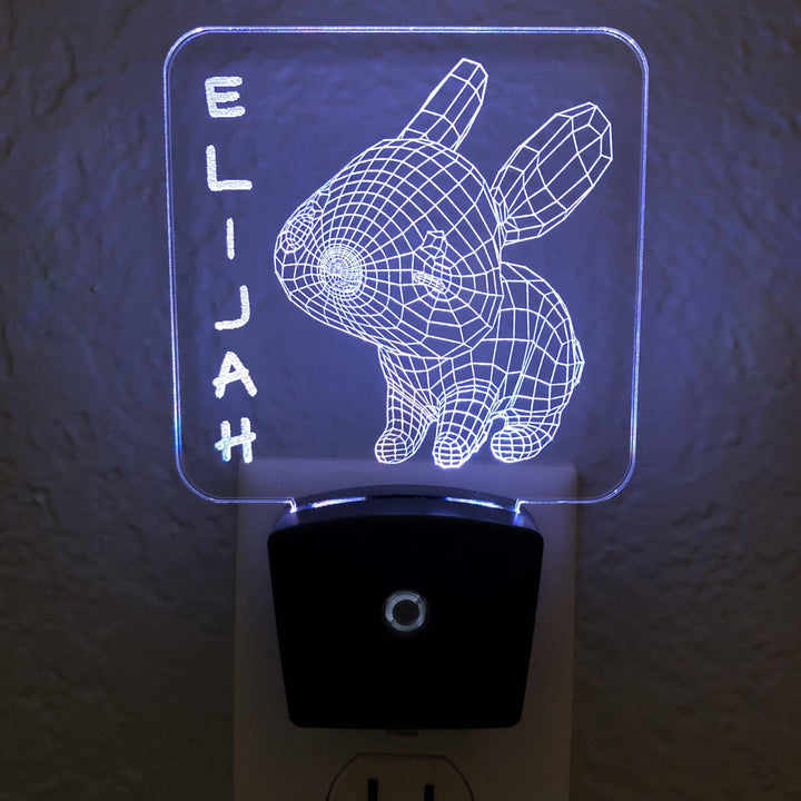 Add a name - Bunny Rabbit Night Light - carve-craftworks-llc