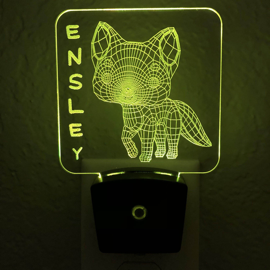 Add a name - Fox Night Light - carve-craftworks-llc