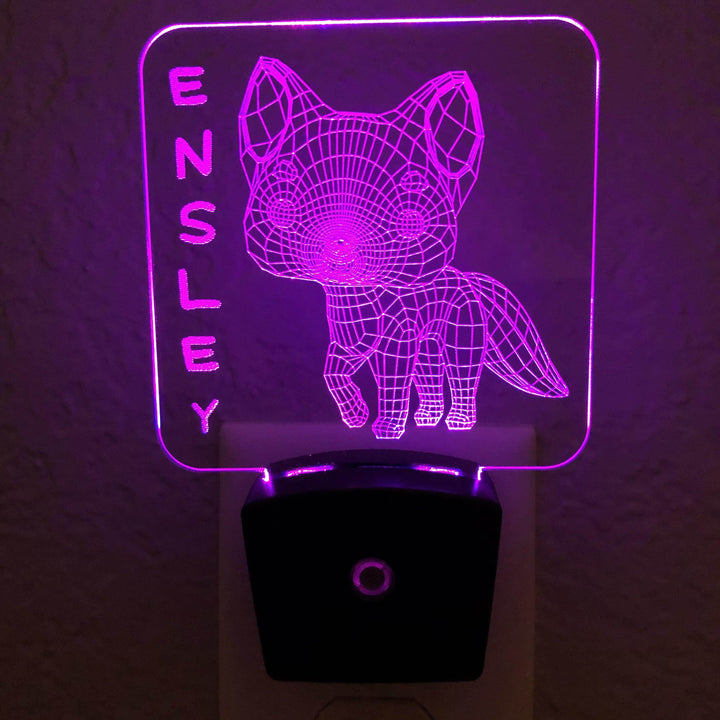 Add a name - Fox Night Light - carve-craftworks-llc
