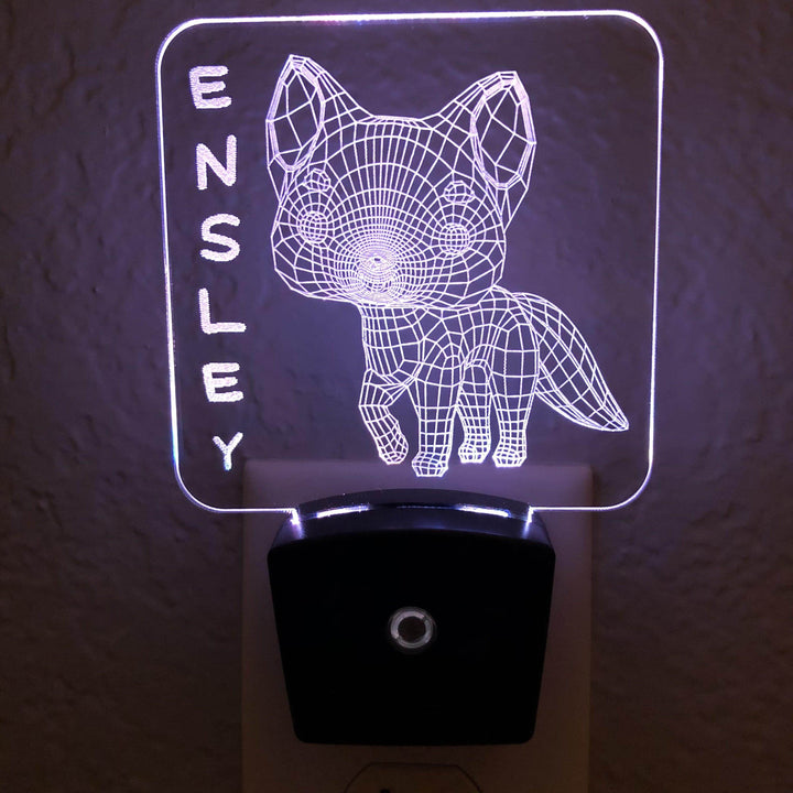 Add a name - Fox Night Light - carve-craftworks-llc