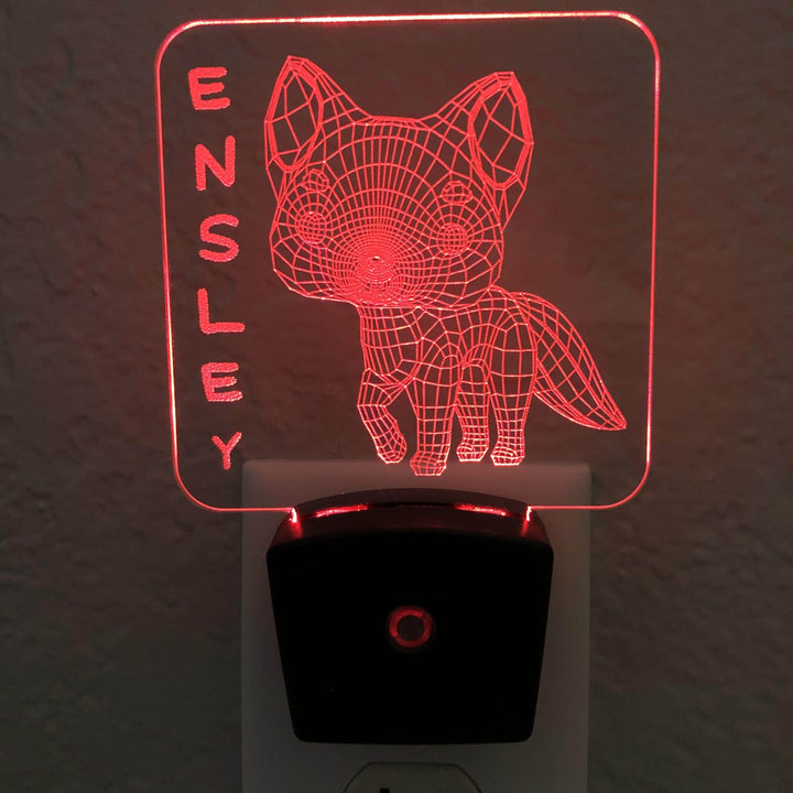 Add a name - Fox Night Light - carve-craftworks-llc